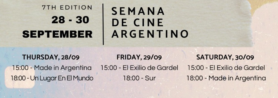 Programación del Festival de Cine Argentino